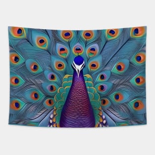 Majestic Plumage: A Peacock's Display Tapestry