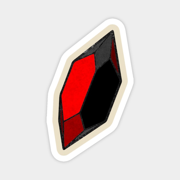 Red and Black Gem Magnet by InspirationalDesign