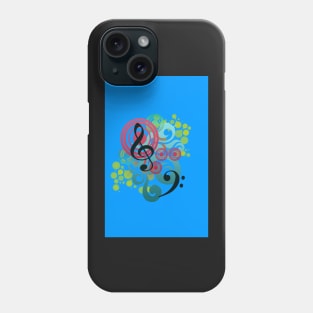 Music swirl iPhone case (blue) Phone Case