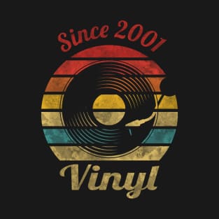 Since 2001 Vinyl Retro Vintage Music T-Shirt