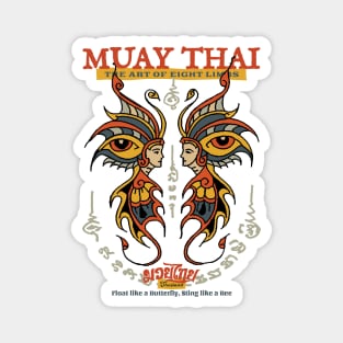 Sak Yant Muay Thai Butterfly Tattoo Magnet