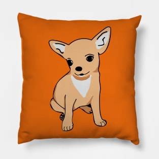 Chihushua dog vector illustration Pillow