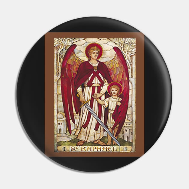 St Raphael Rafael Angel Catholic Saint Archangel Pin by hispanicworld