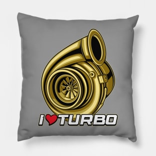 I Love Turbo (Gold Polish) Pillow