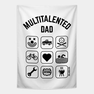 Multitalented Dad (9 Icons) Tapestry