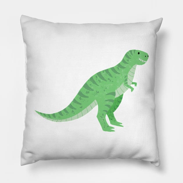 Cute T-Rex Cartoon Pillow by SWON Design