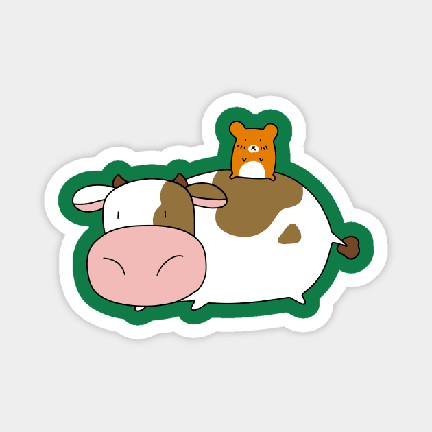 Cow and Hamster Magnet by saradaboru