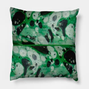 marble with secular green nuances Pillow