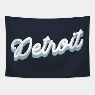 detroit cursive script Tapestry