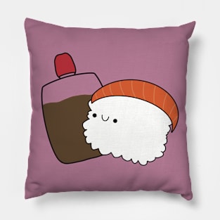 Cute Soy Sauce & Salmon Sushi - Kawaii Sushi Pillow