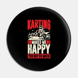 Funny Go Kart Driver Gift Pin