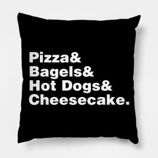 New York Foods Helvetica Pillow