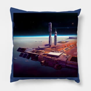 Interplanetary Spaceport Pillow