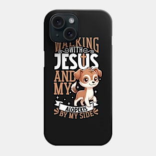 Jesus and dog - Alopekis Phone Case