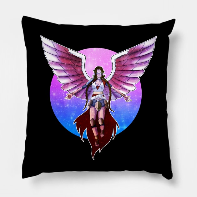 Angel of the stars Pillow by Num8aArt