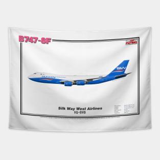 Boeing B747-8F - Silk Way West Airlines (Art Print) Tapestry