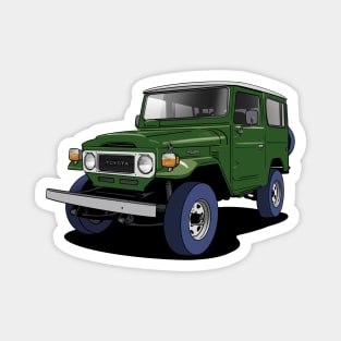 Toyota Land Cruiser (J40) truck in dark green Magnet