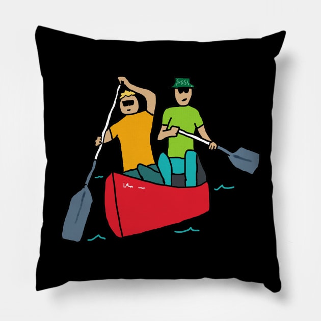 Canoeing Pillow by Mark Ewbie