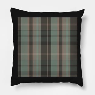 Dark Academia Aesthetic Conall 2 Hand Drawn Textured Plaid Pattern Pillow