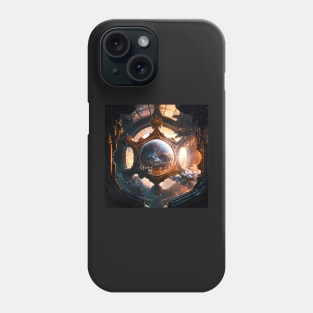 Golden Space Station Phone Case