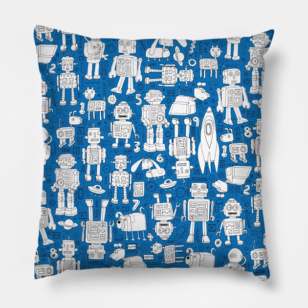 Robot pattern Pillow by Cecca