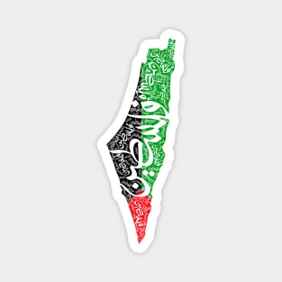 Free Palestine map and flag فلسطين Magnet