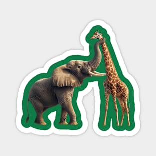 elephant vs giraffe Magnet