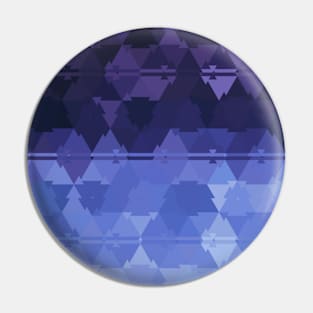 Blue Tribal Mosaic Geometric Pin