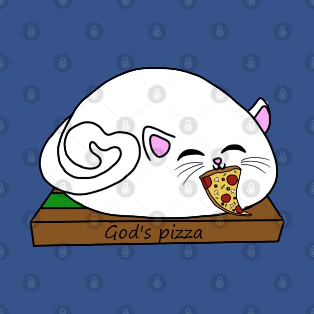 kitten loves pizza by LillyTheChibi