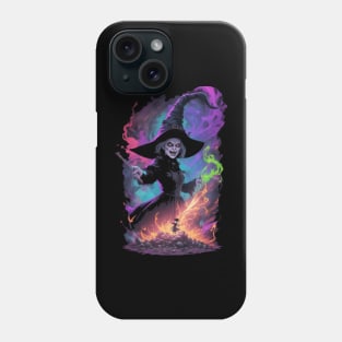 Witch casting a spell Phone Case