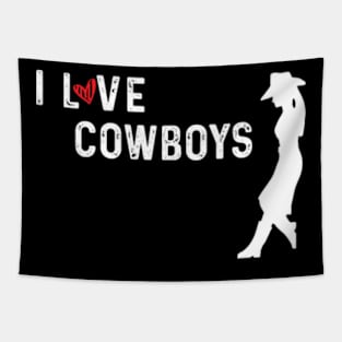 I Love Cowboys Tapestry