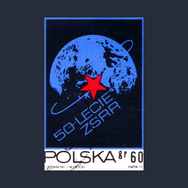 Polska Planet Star Print by Go-Postal