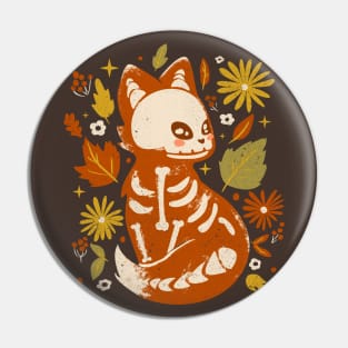 Fox Skeleton Pin