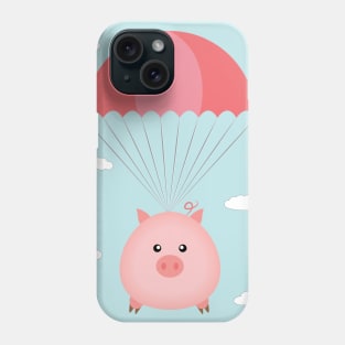 Baby Pig in a Parachute Phone Case