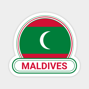 Maldives Country Badge - Maldives Flag Magnet