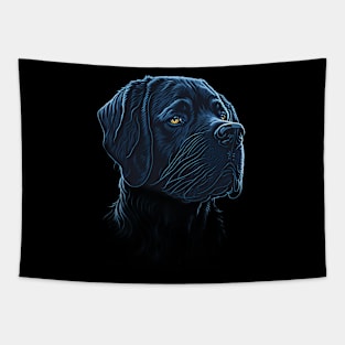 Black Labrador Dog Futuristic Tapestry