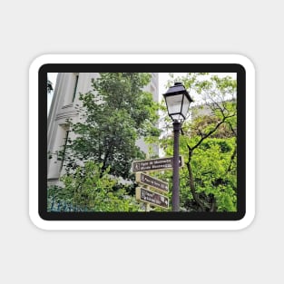 Paris Montmartre Street Light in Summer Magnet