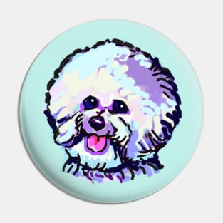 The happy Bichon Love of My Life Pin