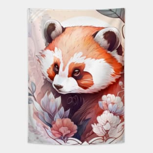 Red Panda Portrait Animal Painting Wildlife Outdoors Adventure Tapestry