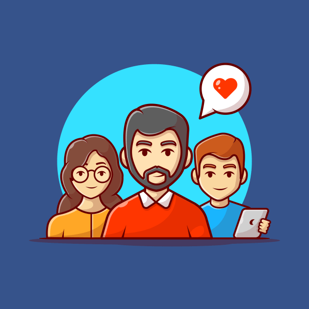 Cute Teamwork Cartoon Vector Icon Illustration by Catalyst Labs