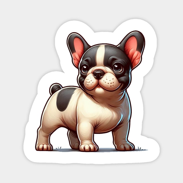 Cute French Bulldog Illustration Magnet by Dmytro