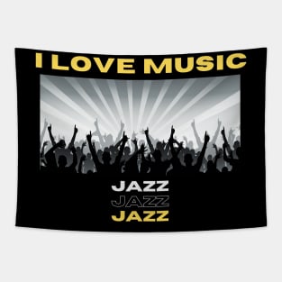 I Love Music Jazz Tapestry