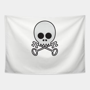 Skull and Crossed Keys Tapestry