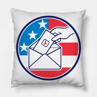Hand Voting Postal Ballot Envelope Pillow