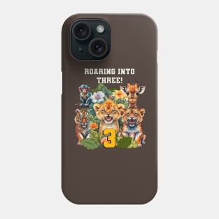 Kids Birthday 3 Year Old Jungle Safari Phone Case