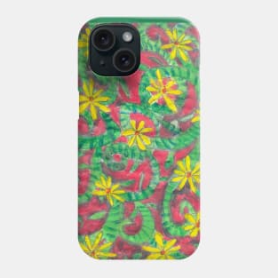 a snake under the yellow flowers Phone Case