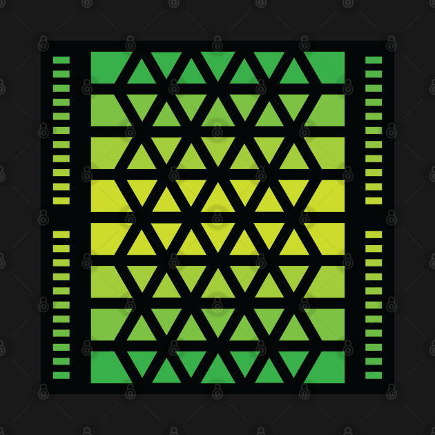 “Dimensional Lattice” - V.6 Green - (Geometric Art) (Dimensions) - Doc Labs by Doc Labs