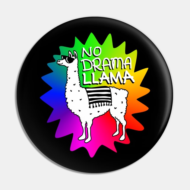 No drama llama Rainbow Pin by PnJ