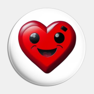 Cute red love heart Pin