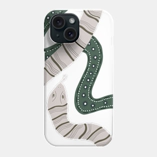 Two Abstract Decorated Snakes Phone Case